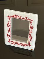 🖼️ Cadre en verre peint main – Art verrier italien – Rare