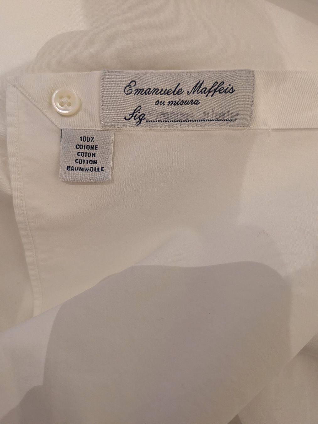 Camicie: Chemise blanche Emanuele Maffeis slim 100% coton – Usato da St-Aubin-Sauges venduto da pafpif 2