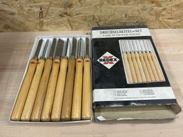 Drechselbeitel Set Redex 8-teilig mit Holzgriffen