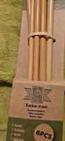 6er Set Bambus Trinkhalme neu