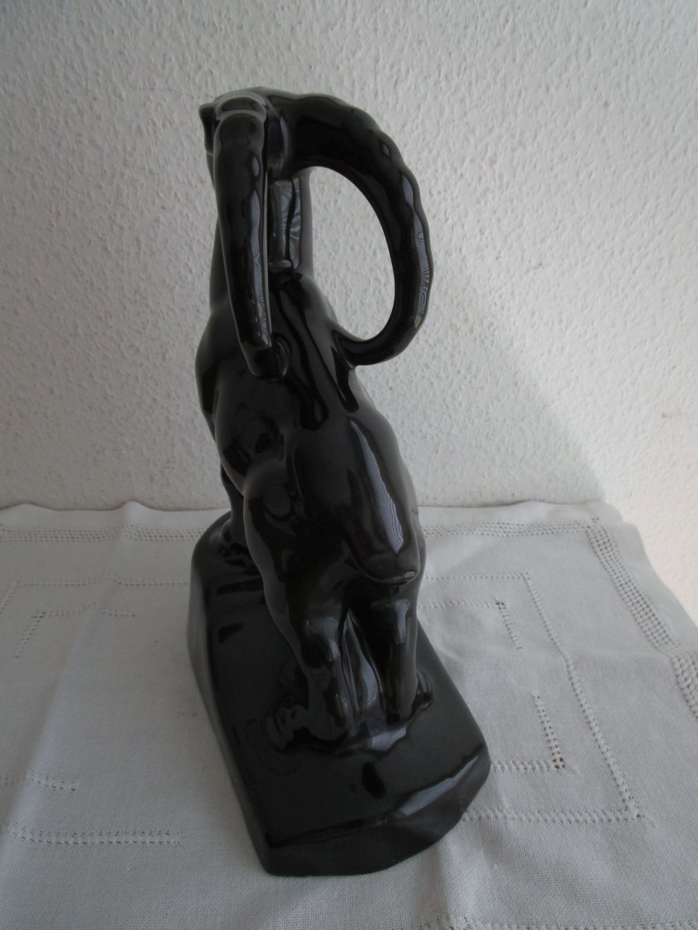 Statuette: Laufen Keramik - schwarzer Steinbock – Usato da Binningen venduto da mondoantico 3