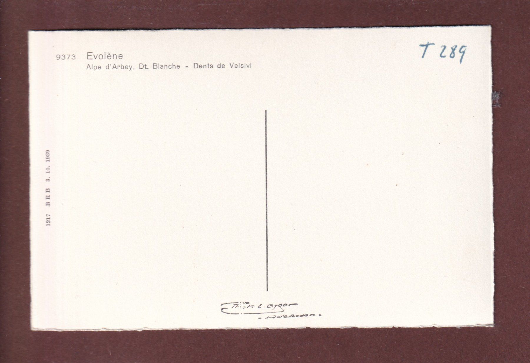 Cartoline postali: EVOLENE - Alpe d'Arbey – Usato da Pully venduto da nicecards 1