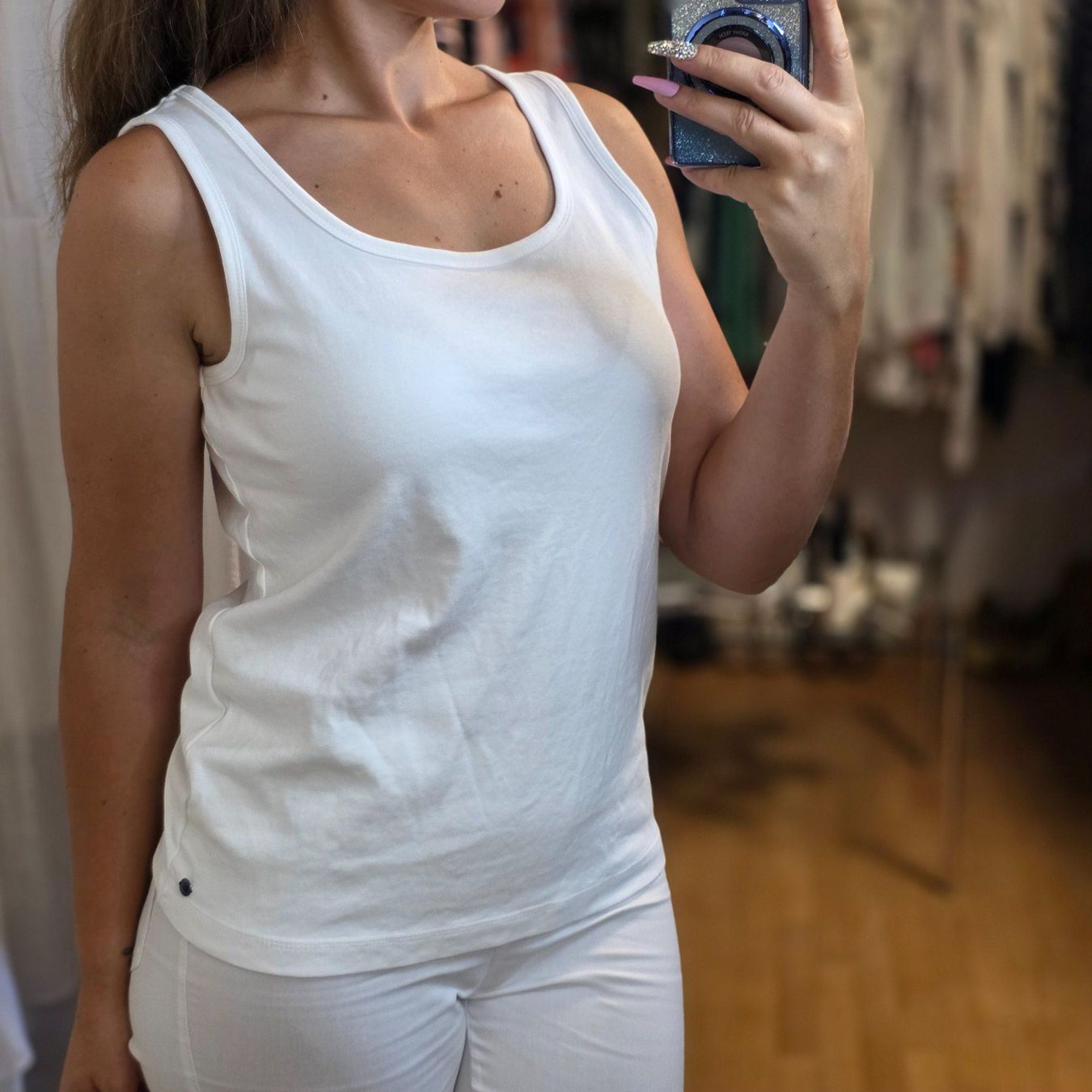 Cecil Tops: Cecil Weißes Basic Tanktop Damen Gr. 40/L – Neuf (Voir description) à Wald ZH par CapLux