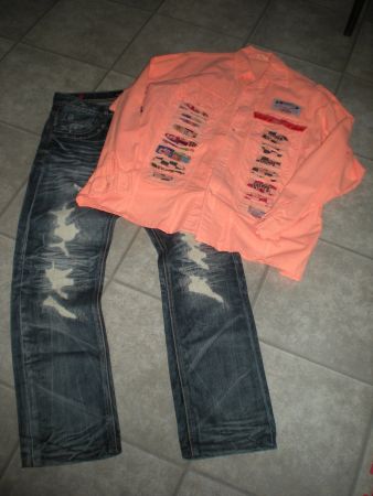 cooles Herren Hemd Gr. 39/40 und Hose Gr. 31 / 32