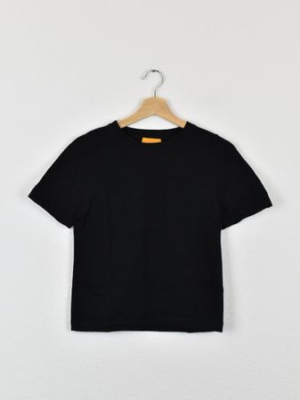 Collectif mon amour Kurzarm Pullover, schwarz, Gr.S