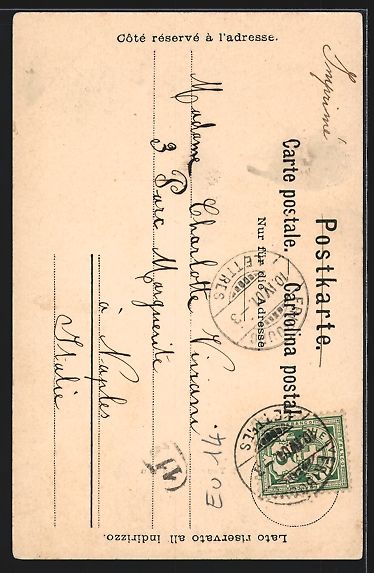 Cartoline postali: AK Romont, Tour du Chateau, 1901 – Usato da Berlin venduto da bartko-reher 1