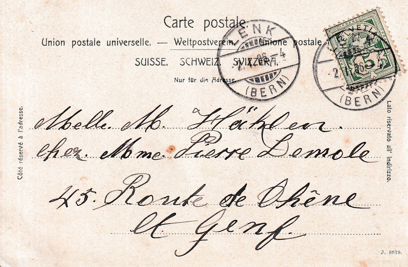 Cartoline postali: Lenk   BE  im Simmental          um  1 9 0 6 – Usato da Brig venduto da Valcards54 1