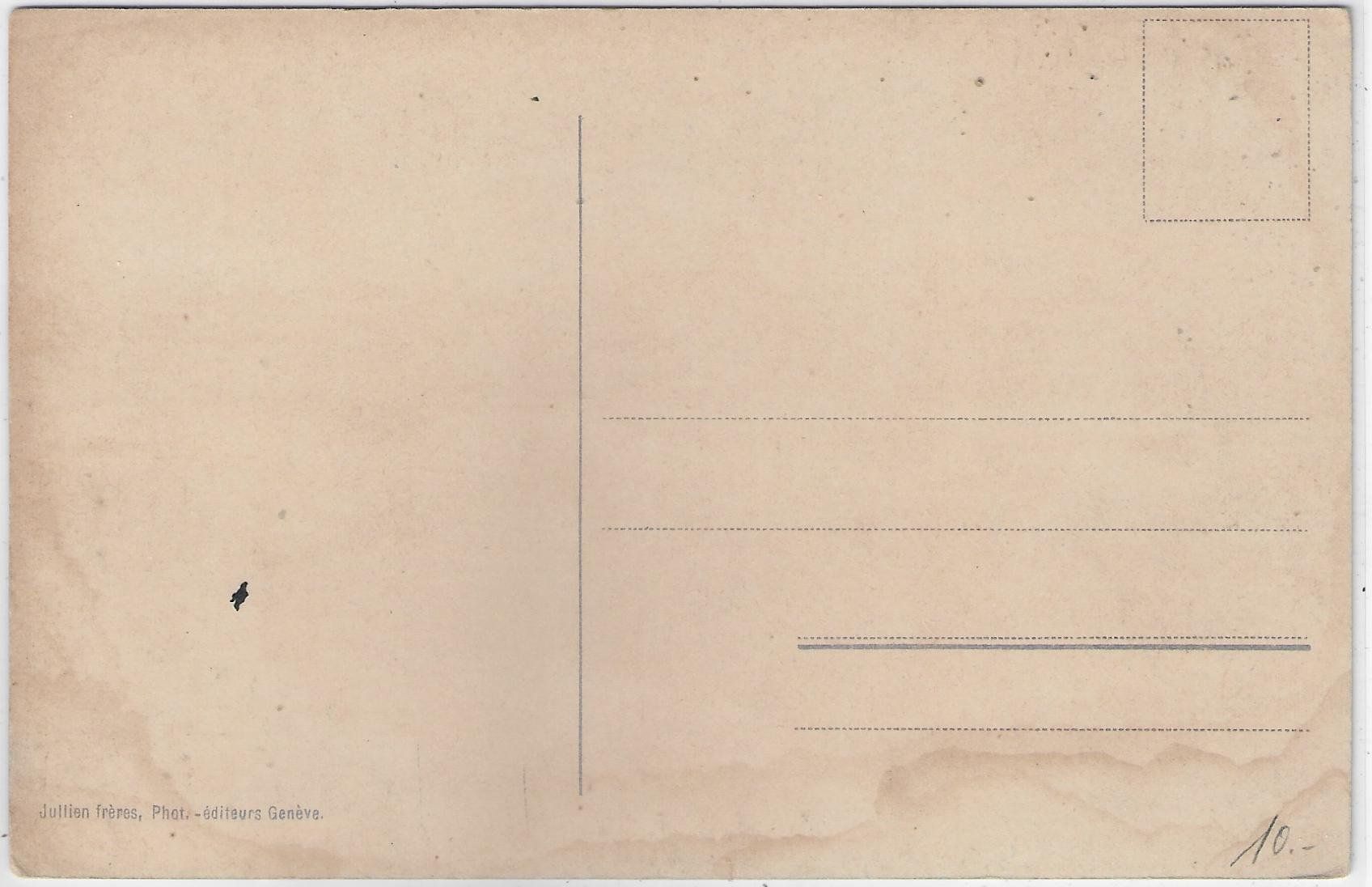 Ansichtskarten: Geneve - Arrivee de bateau "Leman" Dampfschiff- Litho – Gebraucht aus Ettingen von Kartenplanet 1