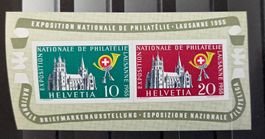 Briefmarken-Block Lausanne 1955, Top Zustand! Rar!