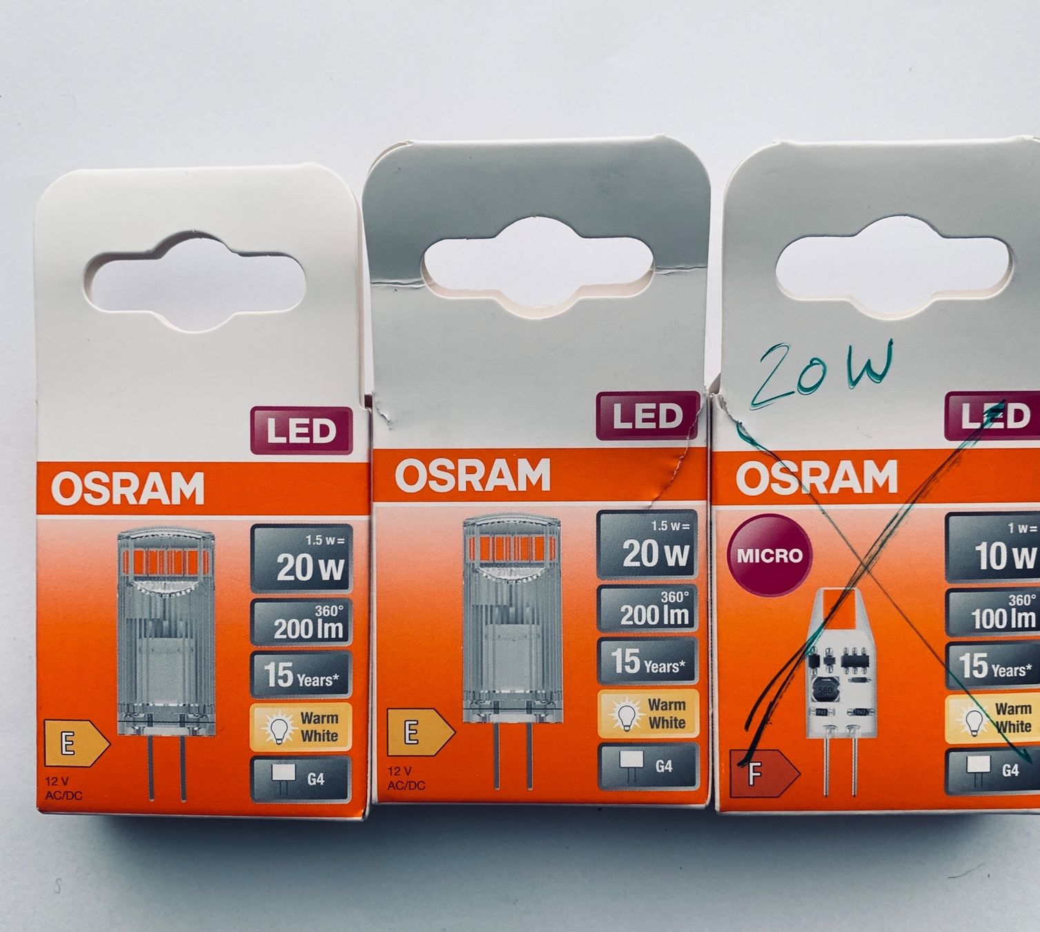 Lampade: 3 Packungen à 2 Stk., G4, LED – Usato da Bern venduto da Flora.Sonea