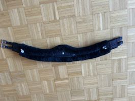 Mattes Lammfellgurt Langgurt 135cm schwarz 