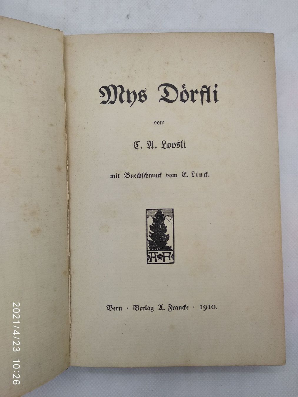 Foto & Immagini: ERNST LINCK - CARL ALBERT LOOSLI – Usato da Goldach venduto da Gaip 3