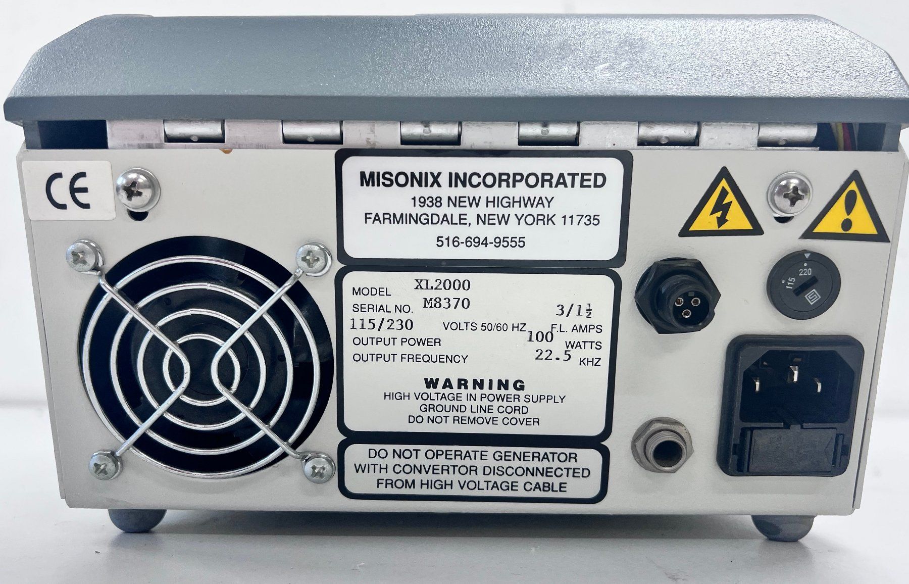Accessori da laboratorio: Misonix XL-2000 Microson Ultrasonic Cell Disruptor – Usato da Niederdorf venduto da LeptonAG_Labor 5