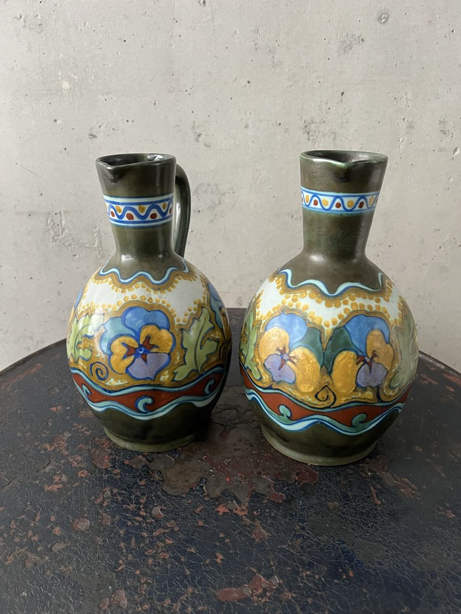 Vasi & Recipienti: 2 Gouda Vasen / Krüge – Usato da Wabern venduto da La-Vitrine 1