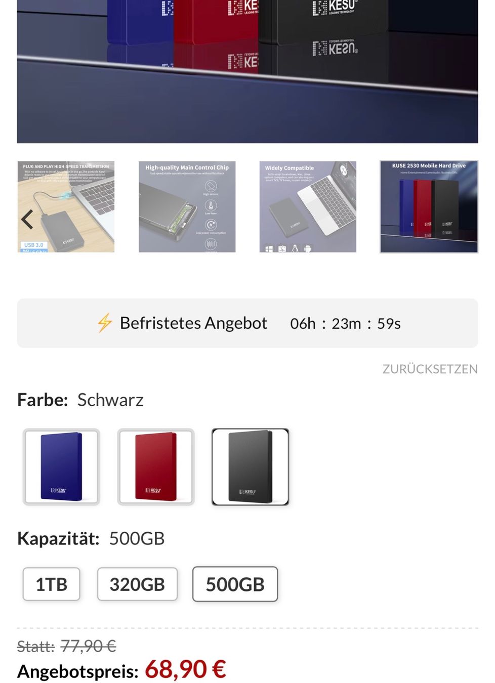 Harddisks: Kesu Portable External Hard Drives – Gebraucht aus Bern von mystyle_bern 3