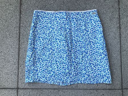 Pull&Bear Minirock XS, blau-weiss