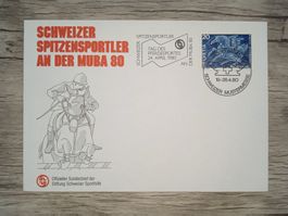 TR18 Enveloppe + Timbre Suisse 1980