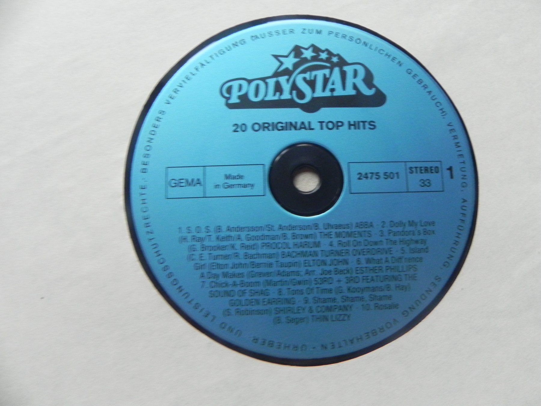 Schallplatten: LP 20 Rock Pop Hits ABBA Thin Lizzy Procol Harum Mud Fox – Gebraucht aus Siebnen von krimsie 4