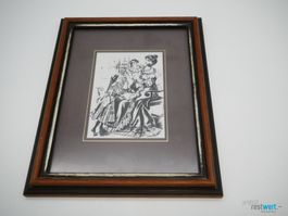 Historische Modeillustration Frau mit Kindern 1890
