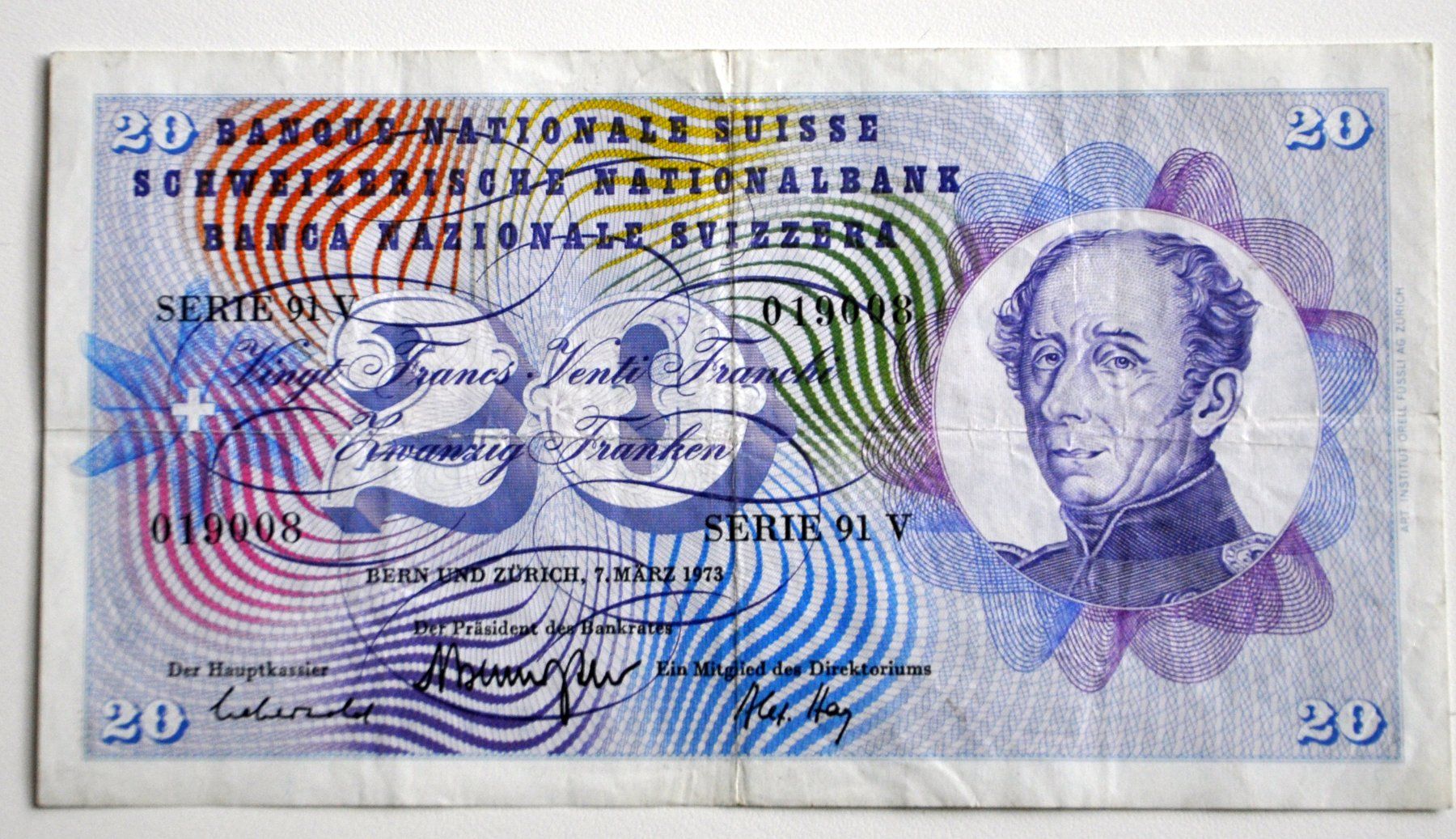 Banconote: 20 Franken Banknote – Usato da Andwil TG venduto da Wanton25