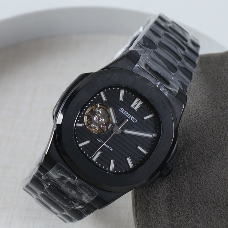 Seiko NH38 Open Case Nautilus Mod Schwarz BRANDNEU Kaufen auf