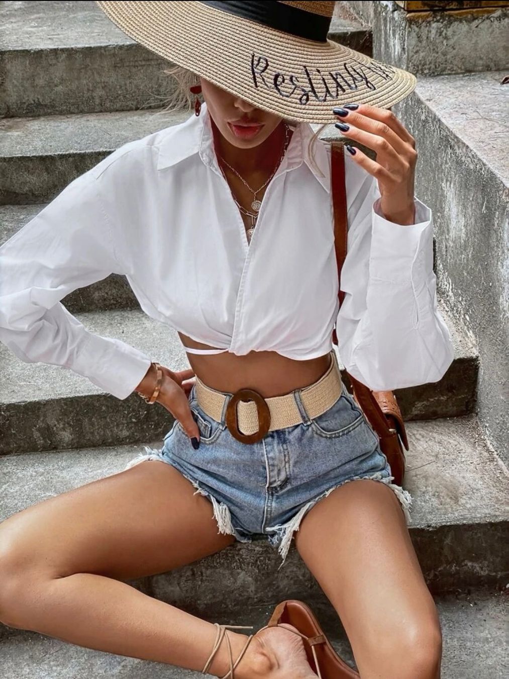 Blusen: Crop Top Hemd 🍸✨ – Neu (gemäss Beschreibung) aus Kloten von swarovski16 6