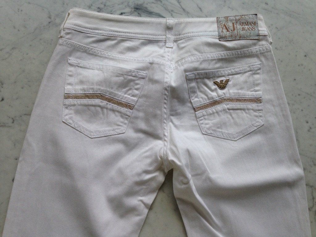 Armani Jeans: Armani Jeans Blanc/Weiße 26/IT40 – Nuovo (secondo la descrizione) da Versoix venduto da annavm29 3