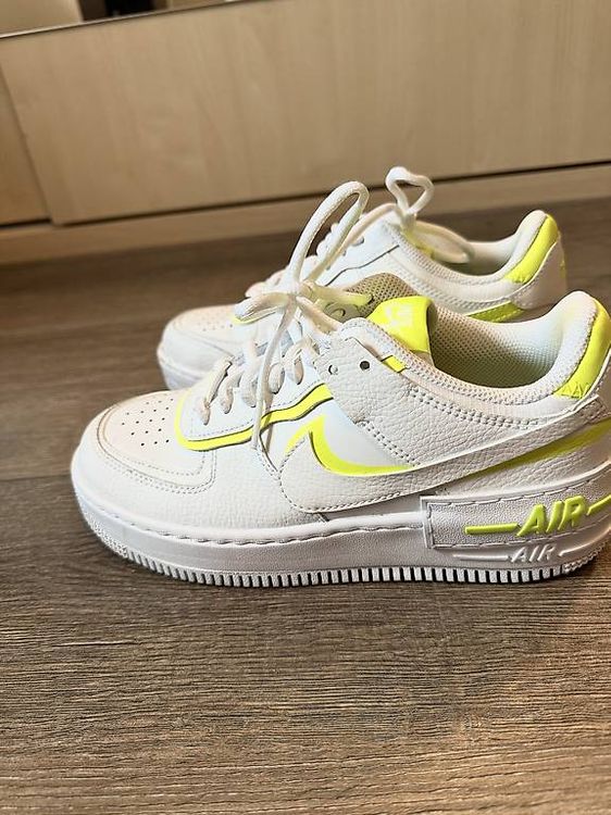 Nike Air Force 1 Shadow Gr. 37.5 Weiss Neongelb Kaufen auf Ricardo