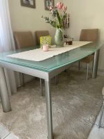 Esstisch Ausziehbar Glas Metall Top Zustand 