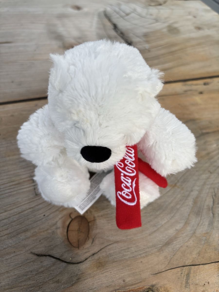 Coca-Cola Giocattoli: Coca Cola Eisbär Stofftier mit Schal – Usato da Würenlos venduto da Ashley24 4