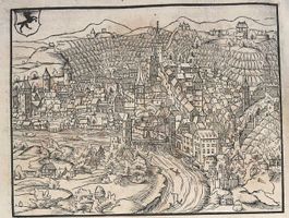 Schaffhausen Holzschnitt von Stumpf 1548