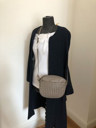 Vintage crossbody bag, geflochtenes Leder