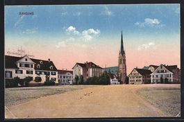 Amriswil, Strassenpartie mit Hotel-Resta