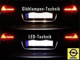 Kennzeichenbeleuchtung LED Opel
