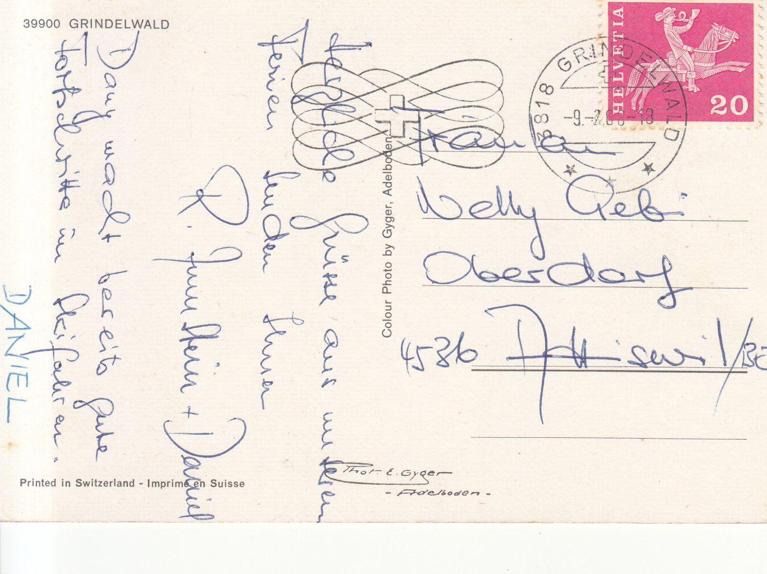 Cartoline postali: Grindelwald 1968 – Usato da Bürglen TG venduto da StampGraf 1