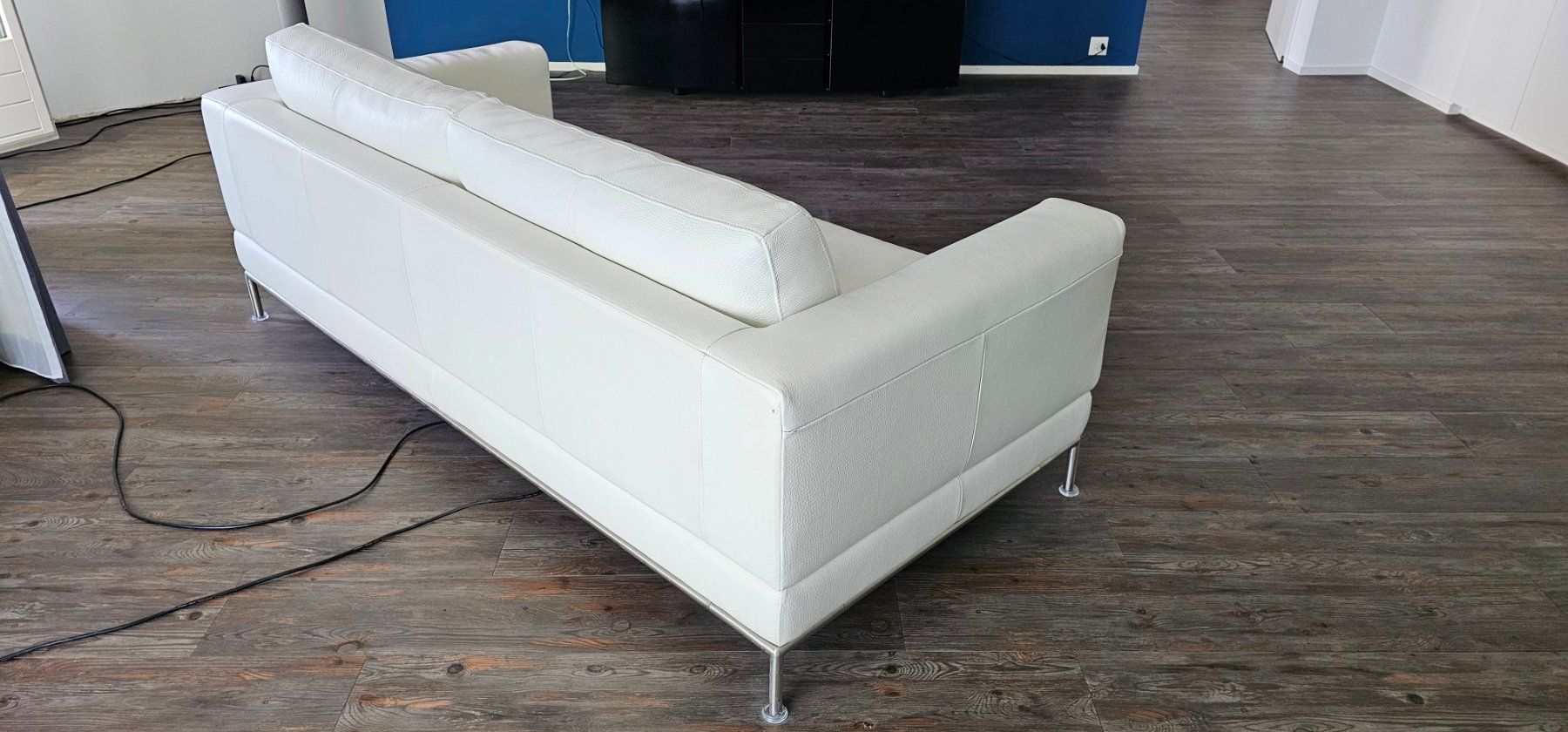 Ikea Sofas: 3-Sitzer Ledersofa, weiss – D'occasion à Zürich par caferos 1