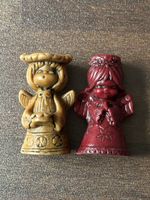 2 Engel-Wachskerzenständer, Vintage Weihnachtsdeko, Top!
