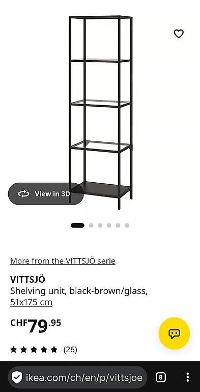 Scaffali: Ikea Vittsjö Regal – Usato da Nänikon venduto da teo_rbh6 1