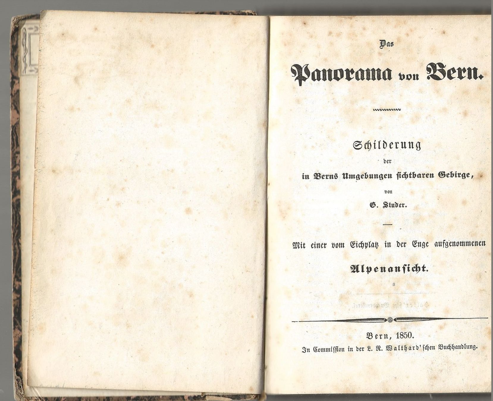 Libri: Das Panorama von Bern 1850 – Usato da Bern venduto da Grindelwaldaus