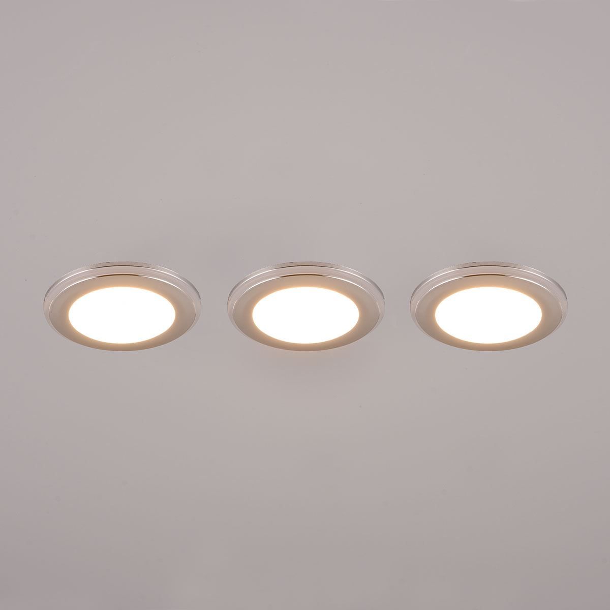 Lampade: LED Einbauleuchten, 3er Set, 8 cm Ø – Nuovo (secondo la descrizione) da Kreuzlingen venduto da Smart-Light