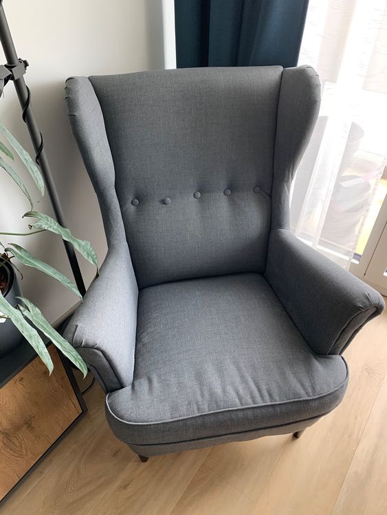 Ohrensessel IKEA STRANDMON in grau Kaufen auf Ricardo