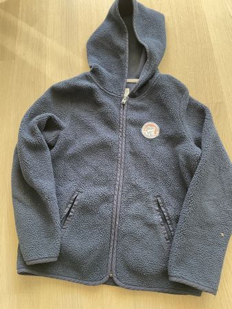 Fleecejacke mit Kapuze blau Gr.128 guter Zustand