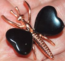 Deko Heilstein F-687 – Obsidian Schmetterling