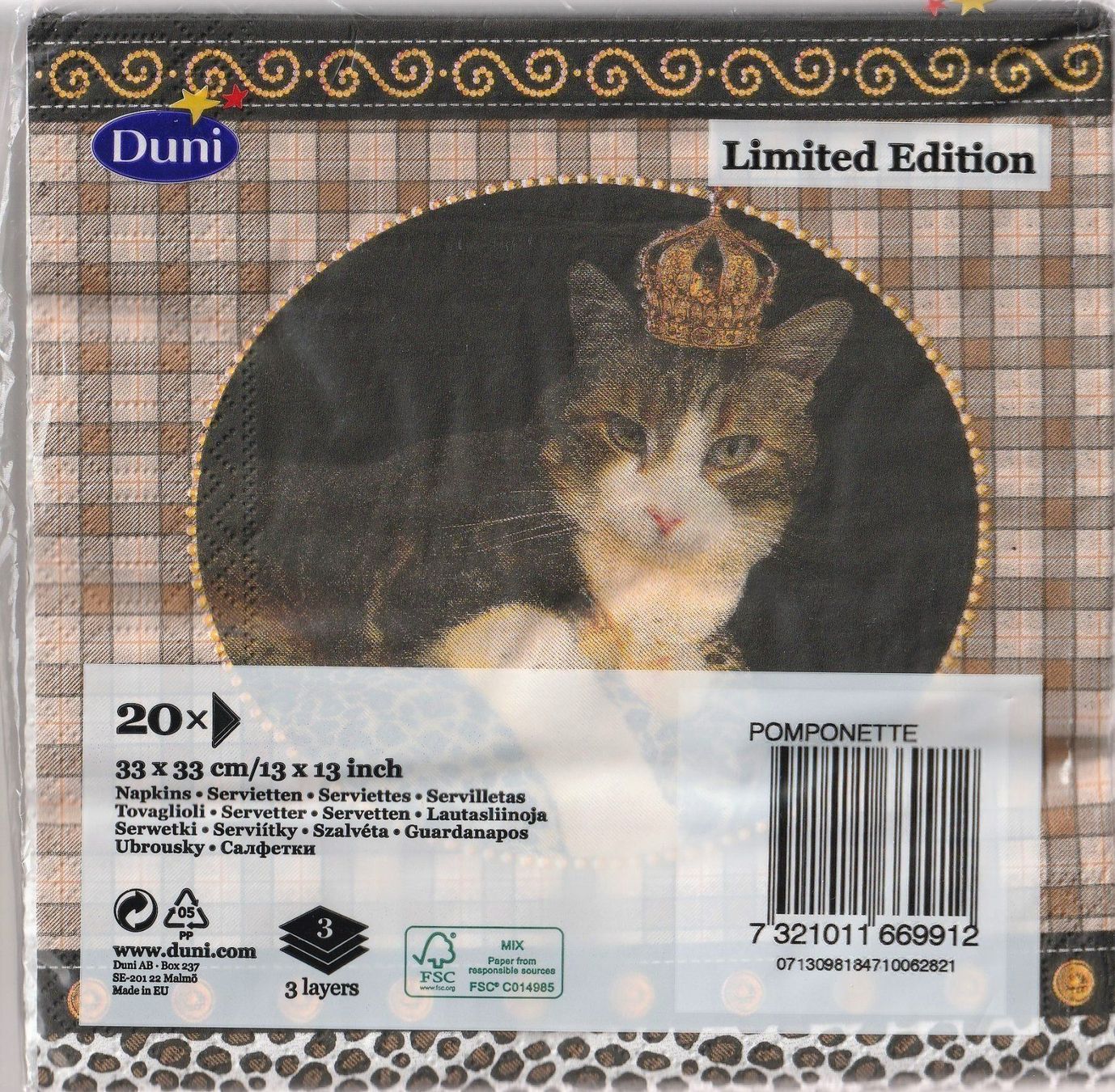Tovaglioli: Papierservietten Katze – Nuovo e nell'imballaggio originale da Kriens venduto da Kraeutergarten 1