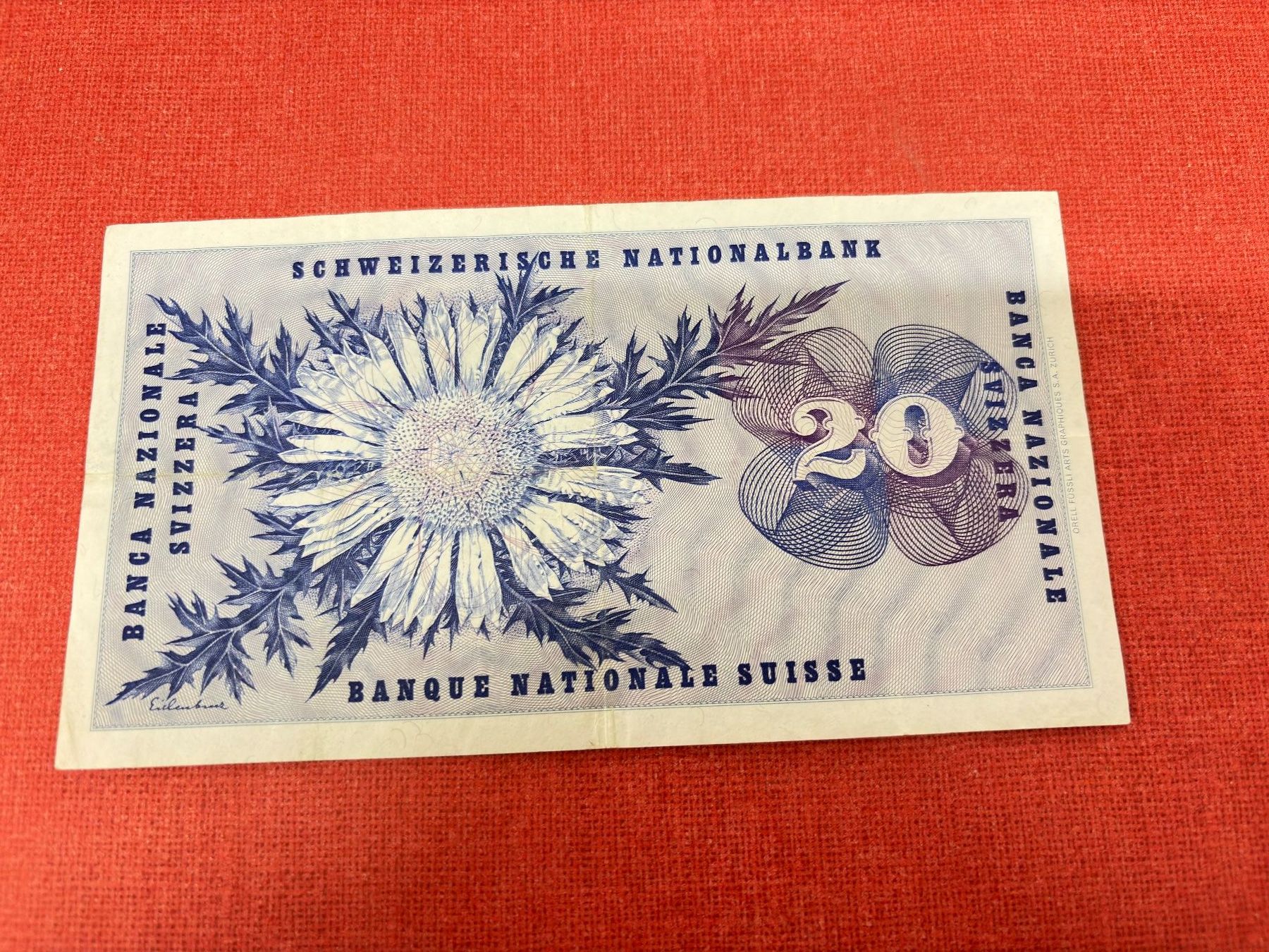 Banknoten: 20 Franken Banknote 1973 wenig gebraucht TOP – Gebraucht aus Ormalingen von digital09 1