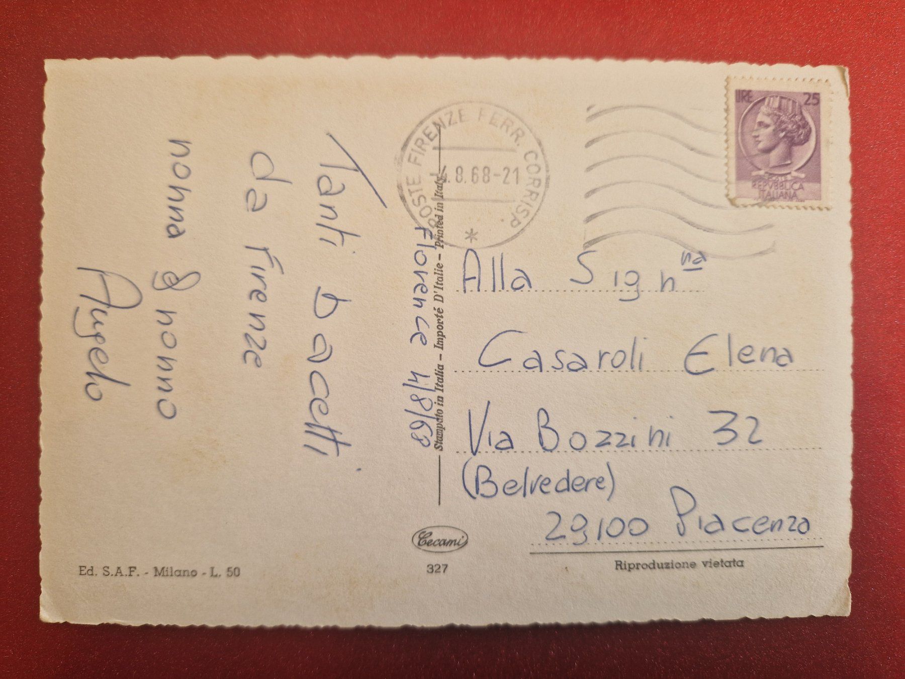 Ansichtskarten: "Kätzchen mit Schmuck" 1968 Vintage rar – Gebraucht aus Melchnau von Fishel 1