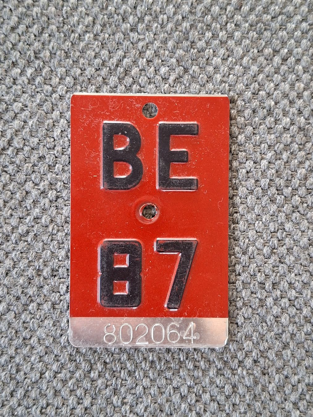 Ecriteaux: Velonummer BE, Bern 87 – D'occasion à Herrenschwanden par banmacabu