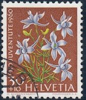 186.b.1. Abart Blätter blaugrün mit Raster, gestempelt