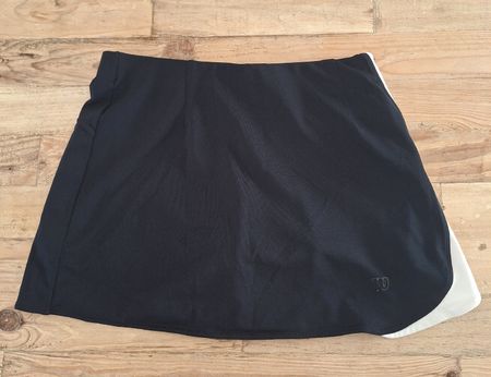 Jupe de tennis Wilson, taille 32-34, noir/blanc