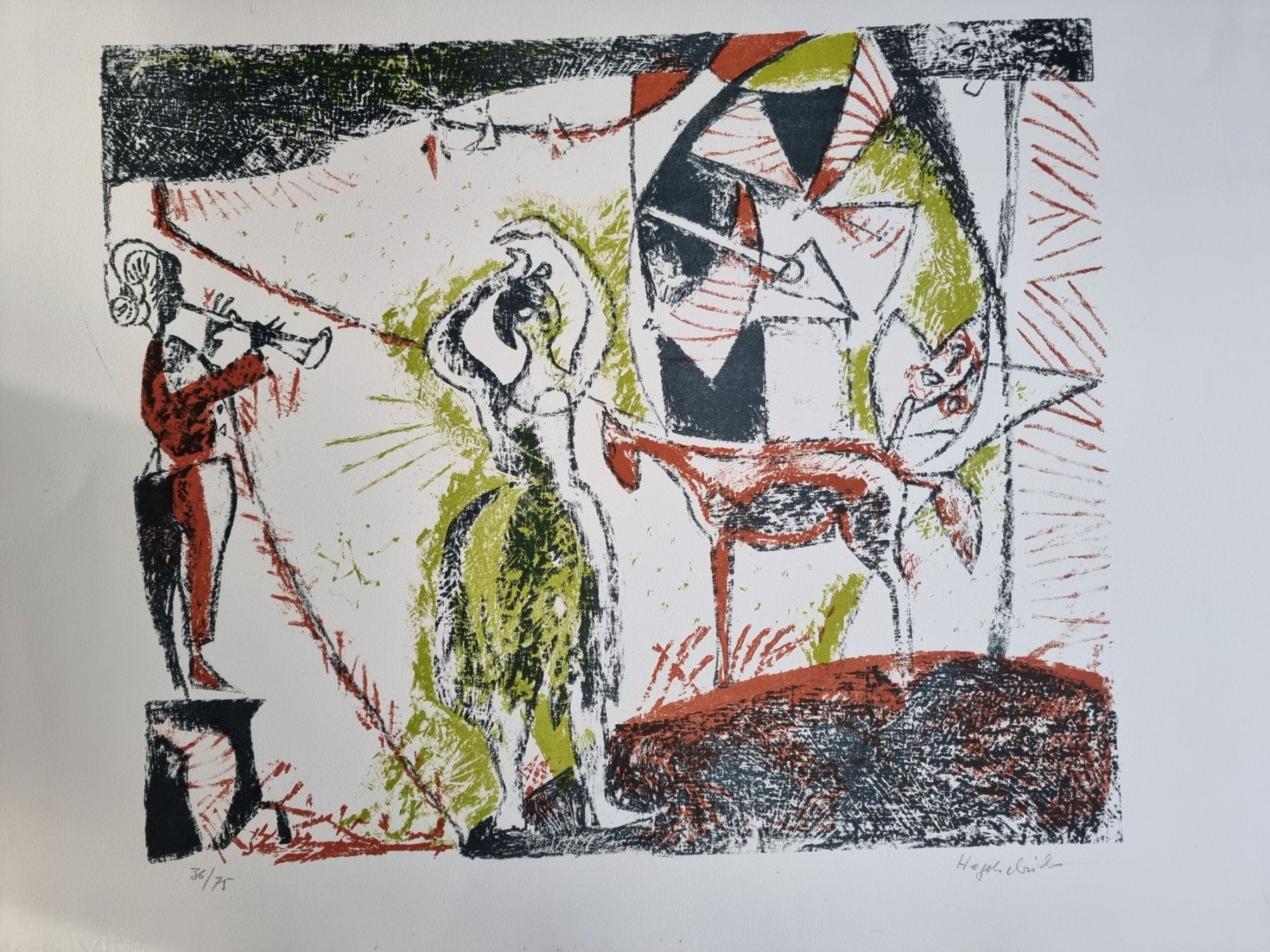 Grafica & Litografie: MAX HEGETSCHWEILER LITHOGRAPHIE SIGNIERT NUMMERIERT – Usato da Gersau venduto da kunst-online